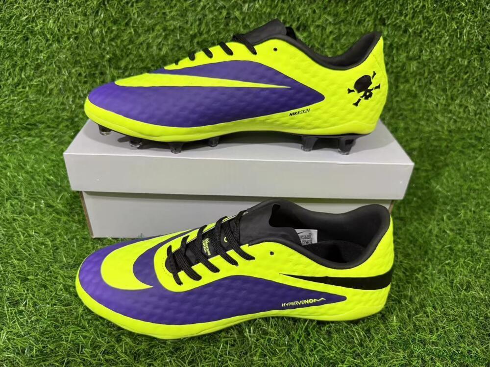 Nike Hypervenom Phantom FG Firm Ground Soccer Cleats - Yellow/Bright Yellow/Deep Purple