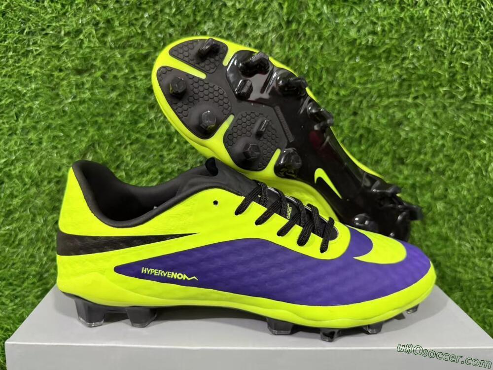 Nike Hypervenom Phantom FG Firm Ground Soccer Cleats - Yellow/Bright Yellow/Deep Purple