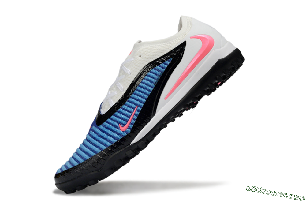 Nike Phantom 6 Low Elite TF Artificial Turf Soccer Shoes - Blue/Electric Blue/Neon Pink 6