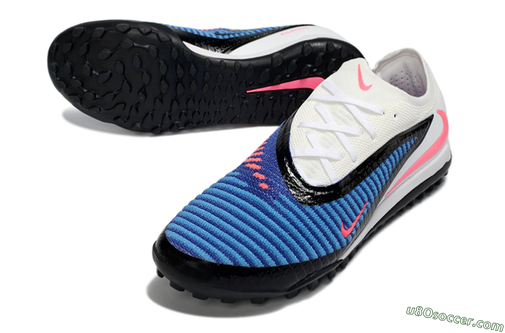 Nike Phantom 6 Low Elite TF Artificial Turf Soccer Shoes - Blue/Electric Blue/Neon Pink 3