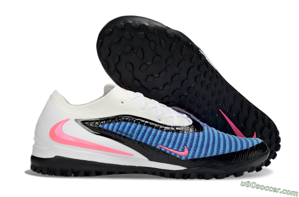Nike Phantom 6 Low Elite TF Artificial Turf Soccer Shoes - Blue/Electric Blue/Neon Pink 1