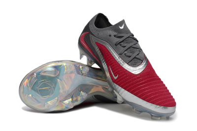 Nike Phantom 6 Low Elite FG Firm Ground Soccer Cleats - Red/Crimson Red/Steel Grey