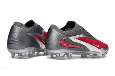 Nike Phantom 6 Low Elite FG Firm Ground Soccer Cleats - Red/Crimson Red/Steel Grey