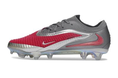 Nike Phantom 6 Low Elite FG Firm Ground Soccer Cleats - Red/Crimson Red/Steel Grey