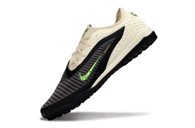 Nike Phantom 6 Low Elite TF Artificial Turf Soccer Shoes - Black/Electric Green/Neutral Beige