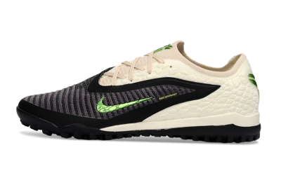 Nike Phantom 6 Low Elite TF Artificial Turf Soccer Shoes - Black/Electric Green/Neutral Beige