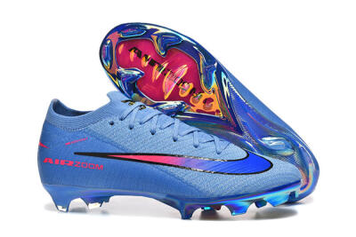 Nike Air Zoom Mercurial Vapor 16 Elite FG Firm Ground Soccer Cleats - Blue/Electric Blue/Radiant Pink