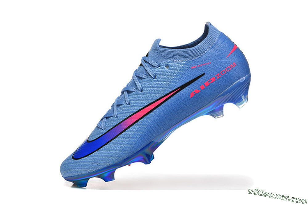 Nike Air Zoom Mercurial Vapor 16 Elite FG Firm Ground Soccer Cleats - Blue/Electric Blue/Radiant Pink 8