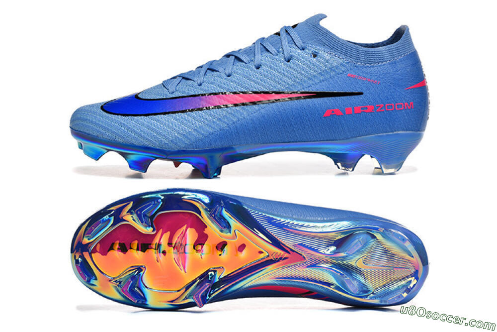 Nike Air Zoom Mercurial Vapor 16 Elite FG Firm Ground Soccer Cleats - Blue/Electric Blue/Radiant Pink 0