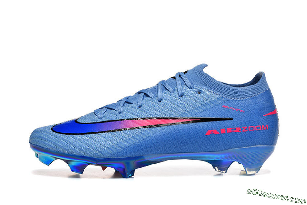 Nike Air Zoom Mercurial Vapor 16 Elite FG Firm Ground Soccer Cleats - Blue/Electric Blue/Radiant Pink 2