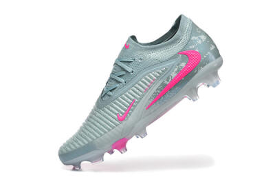Nike Phantom 6 Low Elite FG Firm Ground Soccer Cleats - Aqua/Bright Pink/Soft Gray