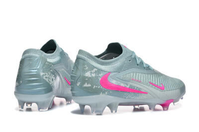Nike Phantom 6 Low Elite FG Firm Ground Soccer Cleats - Aqua/Bright Pink/Soft Gray