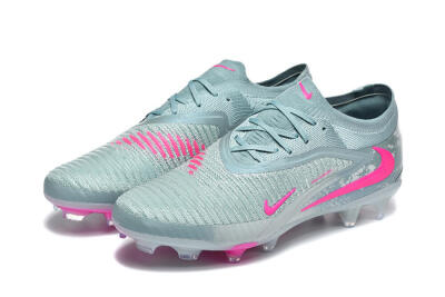 Nike Phantom 6 Low Elite FG Firm Ground Soccer Cleats - Aqua/Bright Pink/Soft Gray