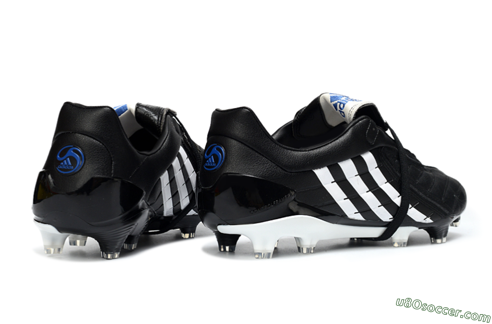 Adidas Predator Accelerator Elite Fold-Over Tongue FG Firm Ground Soccer Cleats - Black/Classic Black/White Strike 6