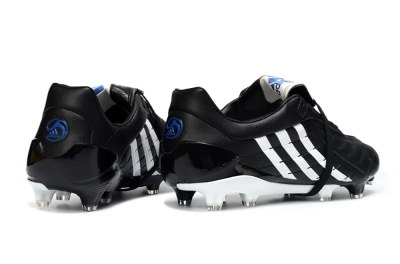 Adidas Predator Accelerator Elite Fold-Over Tongue FG Firm Ground Soccer Cleats - Black/Classic Black/White Strike