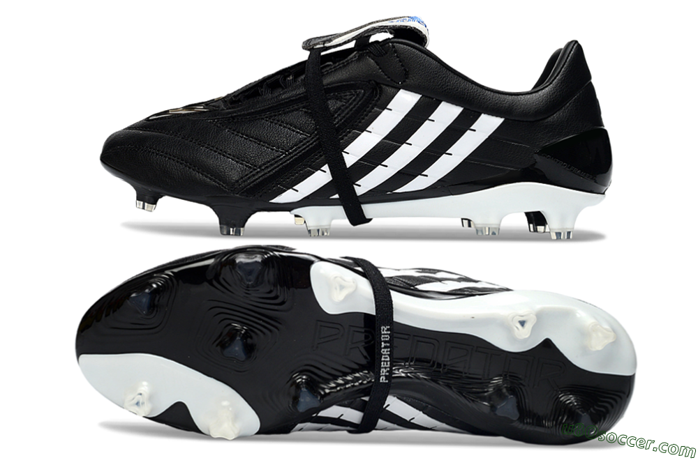 Adidas Predator Accelerator Elite Fold-Over Tongue FG Firm Ground Soccer Cleats - Black/Classic Black/White Strike 0