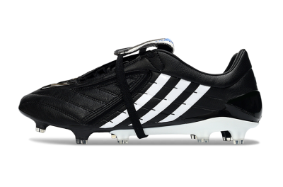 Adidas Predator Accelerator Elite Fold-Over Tongue FG Firm Ground Soccer Cleats - Black/Classic Black/White Strike