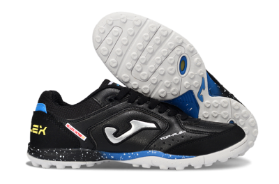 Joma Top Flex TF Artificial Turf Soccer Shoes - Black/Electric Blue/Classic White