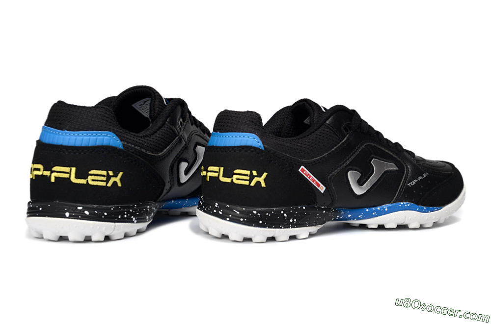 Joma Top Flex TF Artificial Turf Soccer Shoes - Black/Electric Blue/Classic White 6