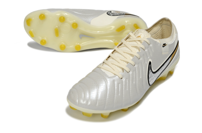 Nike Tiempo Legend 10 Elite FG Firm Ground Soccer Cleats - White/Ivory Mist/Black Gold