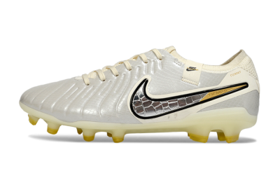 Nike Tiempo Legend 10 Elite FG Firm Ground Soccer Cleats - White/Ivory Mist/Black Gold