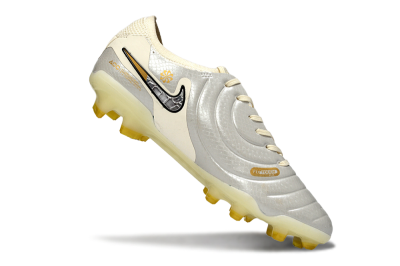Nike Tiempo Legend 10 Elite FG Firm Ground Soccer Cleats - White/Ivory Mist/Black Gold