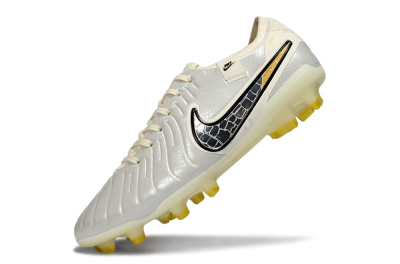 Nike Tiempo Legend 10 Elite FG Firm Ground Soccer Cleats - White/Ivory Mist/Black Gold
