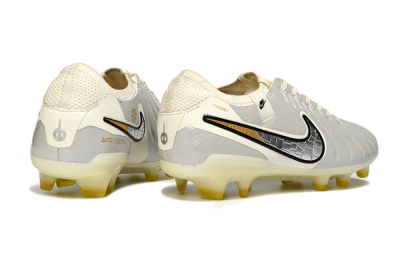 Nike Tiempo Legend 10 Elite FG Firm Ground Soccer Cleats - White/Ivory Mist/Black Gold