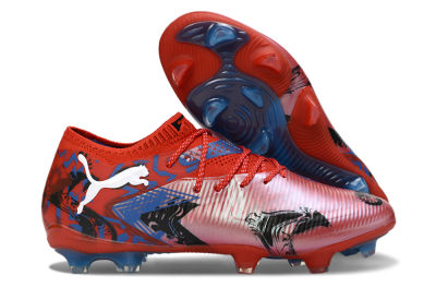 Puma Future 8 Ultimate FG Firm Ground Soccer Cleats - Red/Electric Blue/Fiery Red