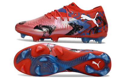 Puma Future 8 Ultimate FG Firm Ground Soccer Cleats - Red/Electric Blue/Fiery Red