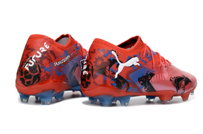 Puma Future 8 Ultimate FG Firm Ground Soccer Cleats - Red/Electric Blue/Fiery Red