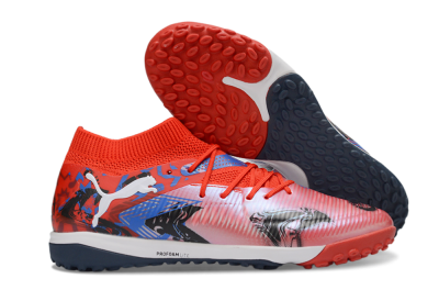 Puma Future 8 Ultimate TF Artificial Turf Soccer Shoes - Red/Vibrant Red/Navy Blue