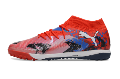 Puma Future 8 Ultimate TF Artificial Turf Soccer Shoes - Red/Vibrant Red/Navy Blue