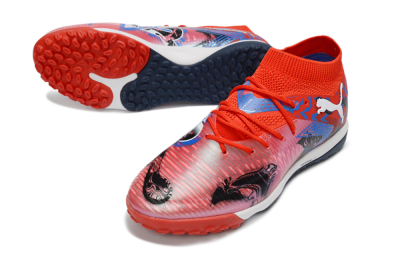 Puma Future 8 Ultimate TF Artificial Turf Soccer Shoes - Red/Vibrant Red/Navy Blue