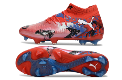 Puma Future 8 Ultimate FG Firm Ground Soccer Cleats - Red/Electric Blue/Black