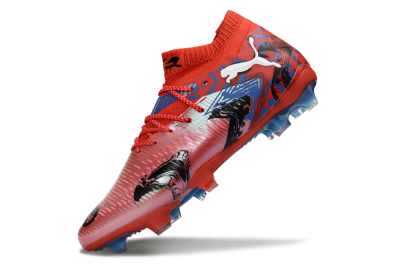 Puma Future 8 Ultimate FG Firm Ground Soccer Cleats - Red/Electric Blue/Black