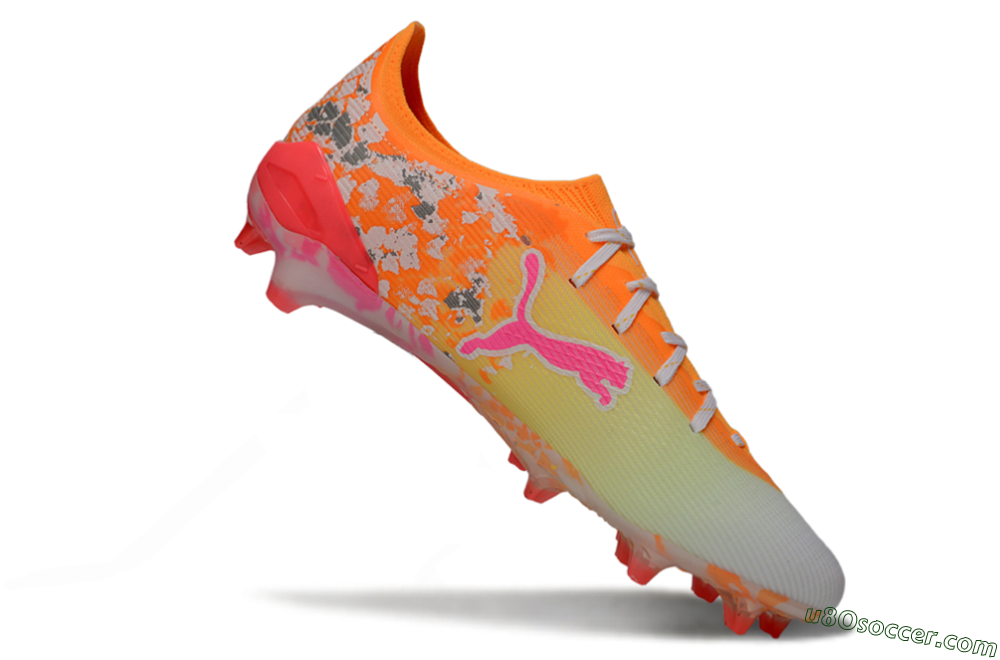 Puma Ultra Ultimate FG Firm Ground Soccer Cleats - Orange/Flamingo Pink/Golden Yellow 4