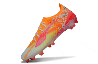 Puma Ultra Ultimate FG Firm Ground Soccer Cleats - Orange/Flamingo Pink/Golden Yellow