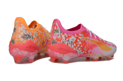 Puma Ultra Ultimate FG Firm Ground Soccer Cleats - Orange/Flamingo Pink/Golden Yellow