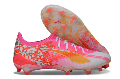 Puma Ultra Ultimate FG Firm Ground Soccer Cleats - Orange/Flamingo Pink/Golden Yellow