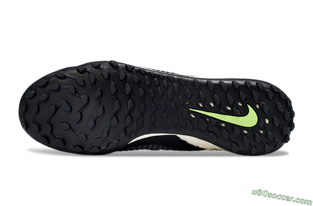 Nike Phantom 6 Low Elite TF Artificial Turf Soccer Shoes - Black/Neon Green/Beige 5