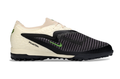 Nike Phantom 6 Low Elite TF Artificial Turf Soccer Shoes - Black/Neon Green/Beige