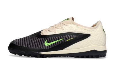 Nike Phantom 6 Low Elite TF Artificial Turf Soccer Shoes - Black/Neon Green/Beige
