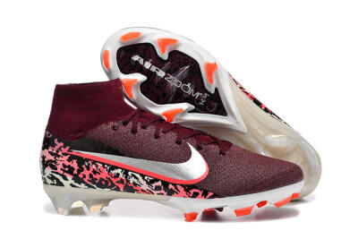 Nike Air Zoom Mercurial Superfly 10 Elite FG Firm Ground Soccer Cleats - Burgundy/Neon Pink/Black