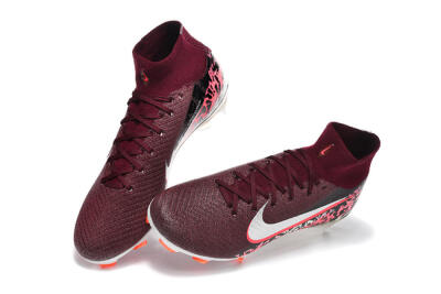 Nike Air Zoom Mercurial Superfly 10 Elite FG Firm Ground Soccer Cleats - Burgundy/Neon Pink/Black