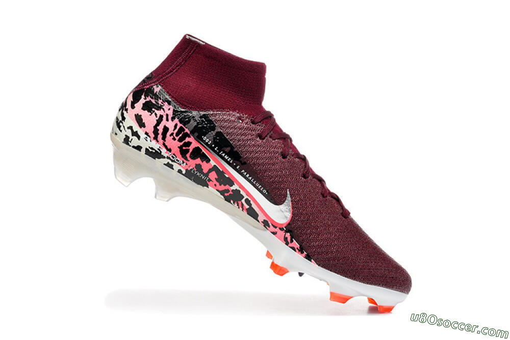Nike Air Zoom Mercurial Superfly 10 Elite FG Firm Ground Soccer Cleats - Burgundy/Neon Pink/Black 7