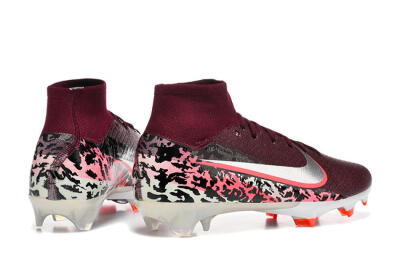 Nike Air Zoom Mercurial Superfly 10 Elite FG Firm Ground Soccer Cleats - Burgundy/Neon Pink/Black