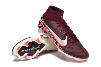 Nike Air Zoom Mercurial Superfly 10 Elite FG Firm Ground Soccer Cleats - Burgundy/Neon Pink/Black
