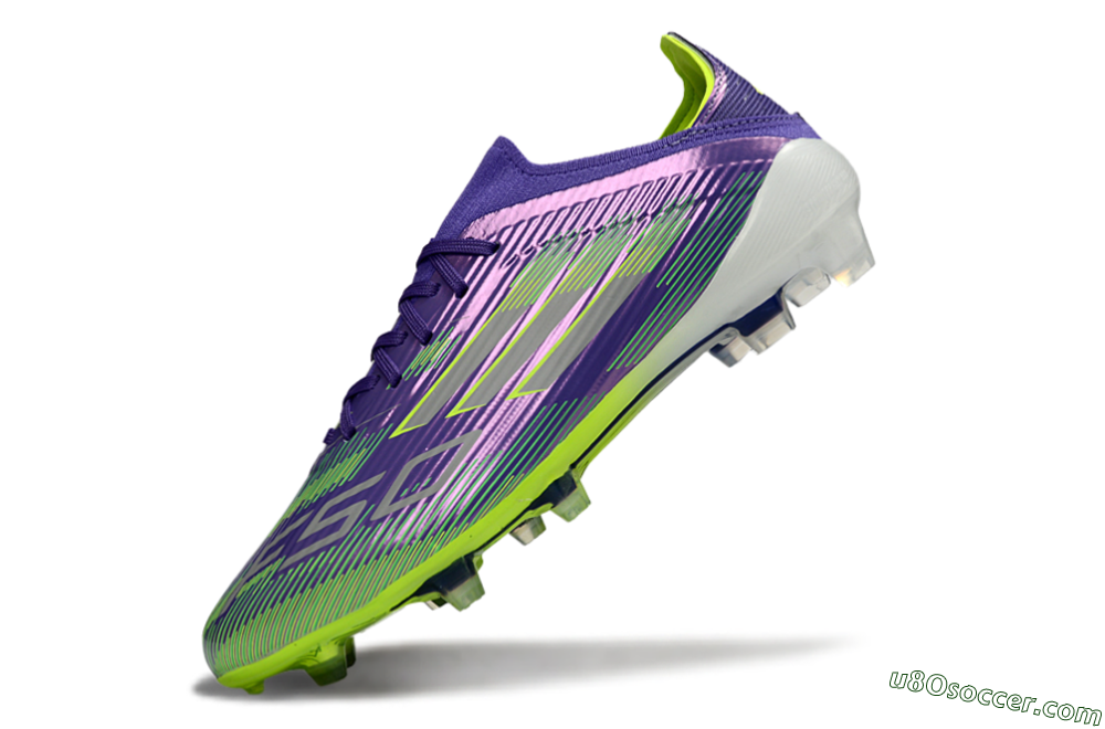 Adidas F50 Elite FG Firm Ground Soccer Cleats - Purple/Lime Green/Electric Purple 6