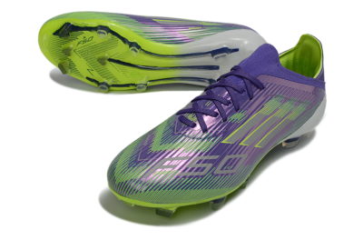 Adidas F50 Elite FG Firm Ground Soccer Cleats - Purple/Lime Green/Electric Purple